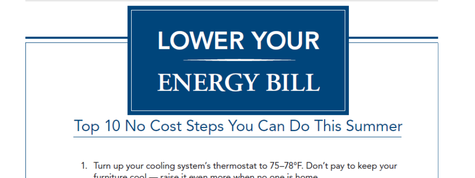 Lower Your Energy Bill
